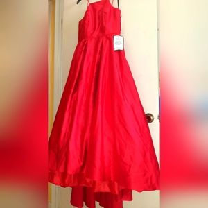 Betsy Adam size 8 red gown with crinella